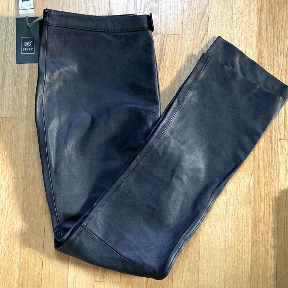 Unisex Genuine Leather Pants Black PIETY Brand  Super soft L & Xl & 16w